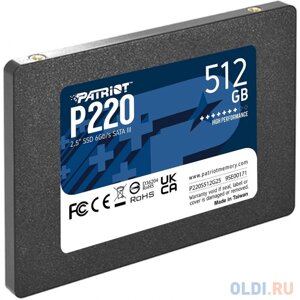 SSD накопитель patriot P220 512 gb SATA-III