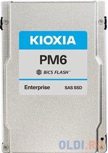 SSD жесткий диск SAS2.5 7.68TB TLC 24GB/S KPM61RUG7t68 kioxia