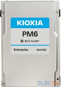 SSD жесткий диск SAS2.5 7.68TB TLC 24GB/S KPM61RUG7t68 kioxia