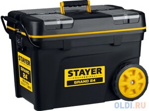 STAYER BIGPRO, 620 х 370 х 420 мм,24.5? пластиковый ящик-тележка для инструментов, Professional (38107-24)