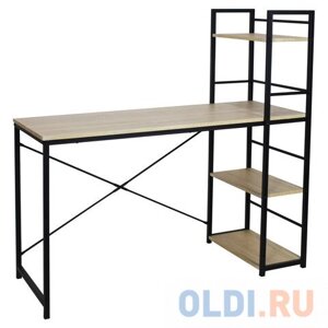 Стол на металлокаркасе BRABIX LOFT CD-005,1200х520х1200 мм, 3 полки, цвет дуб натуральный, 641223