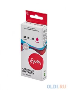 Струйный картридж Sakura 0348C001 (471XL M) для Canon PIXMA MG5740/6840/7740, водорастворимый тип чернил, пурпурный, 10,8 мл., 650 к.