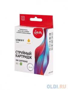 Струйный картридж Sakura LC3619Y для Brother MFC-J2330DW/J2730DW/J3530DW/J3930DW; пигментный тип чернил, желтый, 18,4 мл., 1500 к.