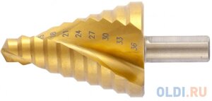 Сверло ступенчатое, 9-12-15-18-21-24-27-30-33-36 мм, HSS, спирал. проф., трехгр. хвостовик Matrix