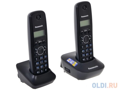 Телефон DECT Panasonic KX-TG1612RUH АОН, Caller ID 50, 12 мелодий, дополнительная трубка