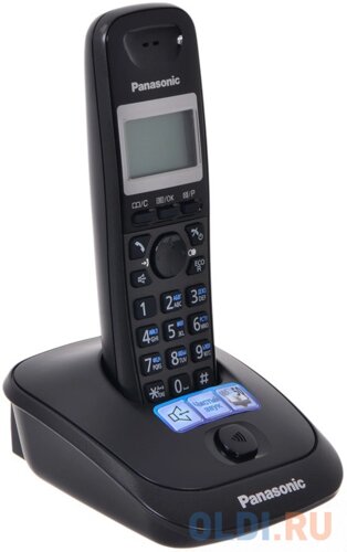 Телефон DECT Panasonic KX-TG2511RUT АОН, Caller ID 50, 10 мелодий, Спикерфон, Эко-режим