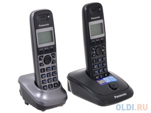 Телефон DECT Panasonic KX-TG2512RU2 АОН, Caller ID 50, 10 мелодий, Спикерфон, Эко-режим, дополнительная трубка