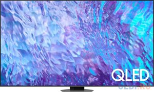 Телевизор QLED samsung 98 QE98Q80cauxru series 8 серебристый 4K ultra HD 100hz DVB-T2 DVB-C DVB-S2 USB wifi smart TV