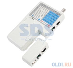 Тестер кабеля универсальный RJ-45+RJ-11+RJ-12+USB+BNC rexant - 2468