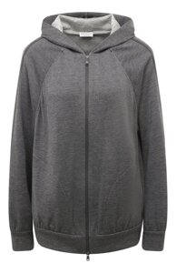 Толстовка из хлопка и шелка Brunello Cucinelli