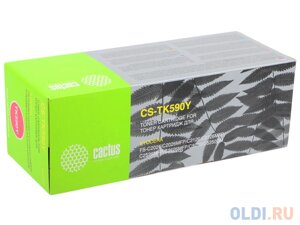 Тонер Cactus CS-TK590Y 5000стр Желтый