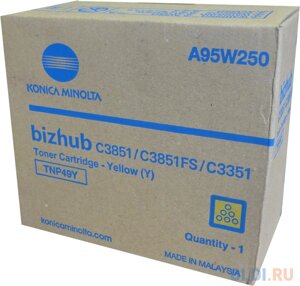 Тонер Konica-Minolta bizhub C3351/C3851 желтый TNP-49Y