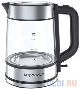 Topdevice Чайник EK4 /2200 Вт/1.7л/STRIX/Стекло/0.75м/серебристый