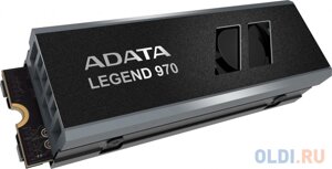 Твердотельный накопитель/ ADATA SSD legend 970, 2000GB, M. 2(22x80mm), nvme 2.0, pcie 5.0 x4, 3D NAND, R/W 10000/10000MB/s, iops 1 400 000/1 400 000, T