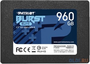Твердотельный накопитель SSD 2.5 Patriot 960GB Burst Elite PBE960GS25SSDR (SATA3, up to 450/320Mbs, 800TBW, 7mm)
