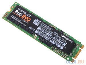 Твердотельный накопитель SSD M. 2 250 Gb Samsung 860 EVO MZ-N6E250BW Read 550Mb/s Write 520Mb/s MLC