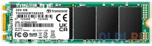 Твердотельный накопитель SSD M. 2 transcend 250gb MTS825 TS250GMTS825S (SATA3, up to 500/330mbs, 3D NAND, 90TBW, 22x80mm)