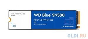 Твердотельный накопитель/ WD SSD blue SN580 nvme, 1000GB, M. 2(22x80mm), nvme, pcie 3.0 x4, 3D TLC, R/W 3500/3000MB/s, iops 460 000/450 000, TBW 600, D
