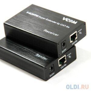 Удлинитель HDMI по витой паре до 60м extender VCOM DD471 +2б. п.