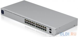 UniFi Switch 24 PoE [USW-24-POE] Ubiquiti PoE-коммутатор в стойку, 24х 1G RJ45, 2х SFP, раздача 95 Вт (028554)2}