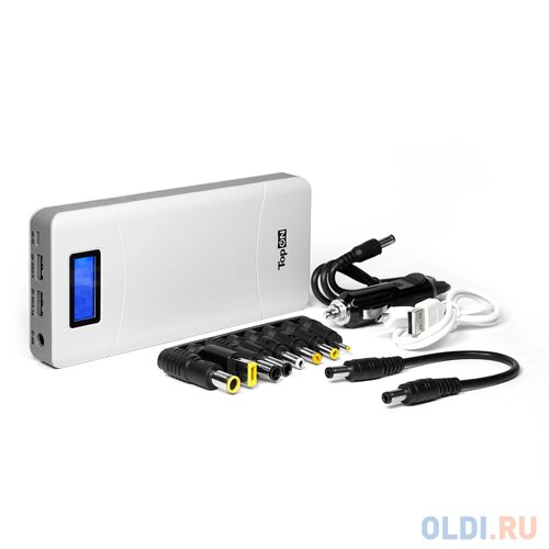 Универсальный внешний аккумулятор TopON TOP-T72/W 18000mAh (66.6Wh) с 2 USB-портами и QC 2.0, для зарядки ноутбука