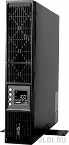 UPS сайбер электро эксперт-3000р онлайн, стойка/напольный 3000ва/2700вт. USB/RS-232/SNMP slot/EPO (8 IEC с13)1) C19 (12в /9ач. х 6)