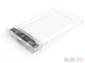 USB 3.0 внешний корпус 2.5 sataiii HDD/SSD agestar 3UB2p4 (transparency) пластик, прозрачный (50) (672691)