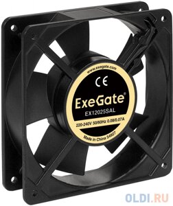 Вентилятор 220В AC ExeGate EX12025SAL (120x120x25 мм, Sleeve bearing (подшипник скольжения, алюминиевый корпус, подводящий провод 30 см, 2100RPM, 31dB