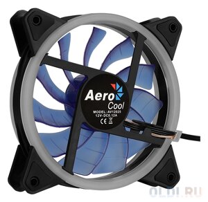 Вентилятор Aerocool REV Blue , 120x120x25мм, цвет светодиодов : синий, подсветка в виде двойного кольца, 3+4-Pin, 1200 об/мин, 41,3 CFM, 15,1 дБА