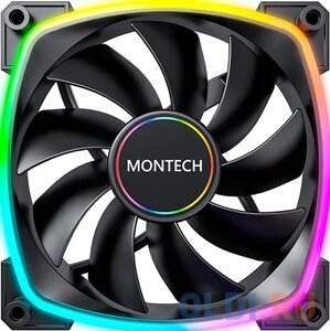 Вентилятор для корпуса Montech AX140 ARGB 140х140x25 черный 4-pin 27.9дБ (AX140 PWM BLACK) Ret