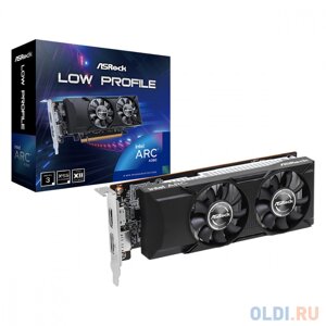 Видеокарта asrock PCI-E 4.0 A380 LP 6G INTEL ARC A380 6gb 64bit GDDR6 2250/15500 hdmix1 dpx3 HDCP ret