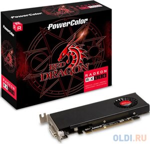 Видеокарта powercolor RX550 red dragon 2GB GDDR5 64bit DVI-D HDMI 1FAN RTL