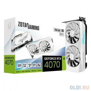 Видеокарта zotac RTX4070 TWIN EDGE OC WHITE ED 12GB GDDR6x 192bit 3xdp HDMI 2FAN medium pack