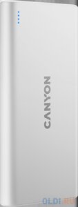 Внешний аккумулятор Power Bank 10000 мАч Canyon PB-108 белый