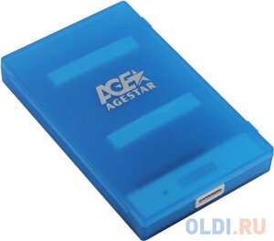 Внешний контейнер для HDD 2.5 SATA AgeStar 3UBCP1-6G USB3.0 пластик синий