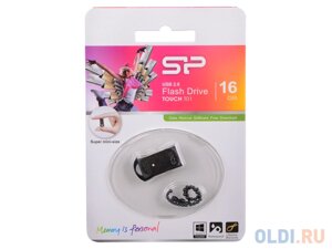 Внешний накопитель 16GB USB Drive USB 2.0 Silicon Power Touch T01 Black (SP016GBUF2T01V1K)