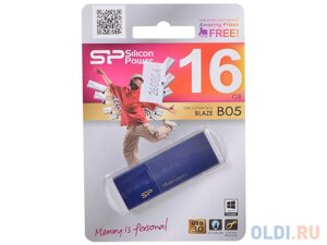 Внешний накопитель 16GB USB Drive USB 3.0 Silicon Power Blaze B05 Blue (SP016GBUF3B05V1D)