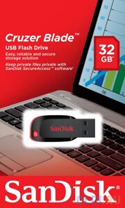 Внешний накопитель 32GB USB Drive USB 2.0 SanDisk Cruzer Blade (SDCZ50-032G-B35)