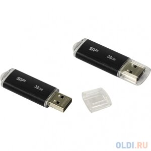 Внешний накопитель 32GB USB Drive USB 2.0 Silicon Power Ultima USB2.0 черный (SP032GBUF2U02V1K)