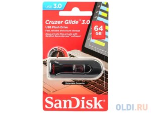 Внешний накопитель 64GB USB Drive USB 3.0 SanDisk Cruzer Glide 3.0 (SDCZ600-064G-G35)