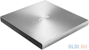 Внешний привод DVDRW ASUS SDRW-08U9m-U/SIL/G/AS/P2g USB 2.0 серебристый retail