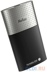 Внешний SSD Netac 128Gb Z9 NT01Z9-128G-32BK (USB3.2, up to 550/480MBs, 90х47.5х11.5mm, Aluminium+Plastic)