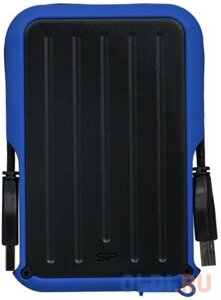 Внешний жесткий диск 2.5 2 Tb USB 3.1 Silicon Power Armor A66 черный синий