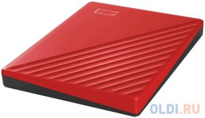 Внешний жесткий диск 2.5 5 Tb USB 3.2 Gen1 Western Digital WD My Passport красный