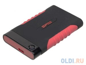 Внешний жесткий диск 2.5 USB3.0 2 Tb Silicon Power A15 Armor SP020TBPHDA15S3L черный/красный
