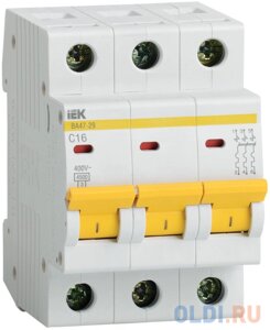 Выключатель автоматический модульный ИЭК 3п C/ 16А ВА 47-29 MVA20-3-016-C (4)