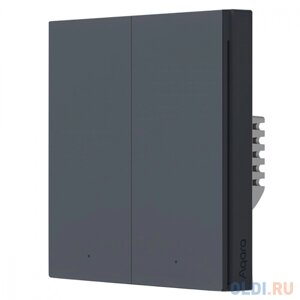 Выключатель двухклавишный без нейтрали Aqara Smart Wall Switch H1 EU (WS-EUK02 graphite)