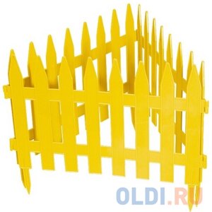 Забор декоративный Рейка, 28 х 300 см, желтый, Россия Palisad