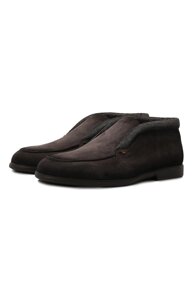 Замшевые ботинки Malibu Santoni