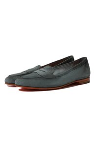 Замшевые лоферы Santoni